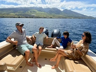Family enjoying Wahine Moana charter